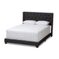 Brady Modern and Contemporary Charcoal Grey Fabric Upholstered King Size Bed FredCo
