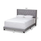 Brady Modern and Contemporary Light Grey Fabric Upholstered Full Size Bed FredCo
