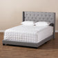 Brady Modern and Contemporary Light Grey Fabric Upholstered Full Size Bed FredCo