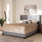 Brady Modern and Contemporary Light Grey Fabric Upholstered Full Size Bed FredCo