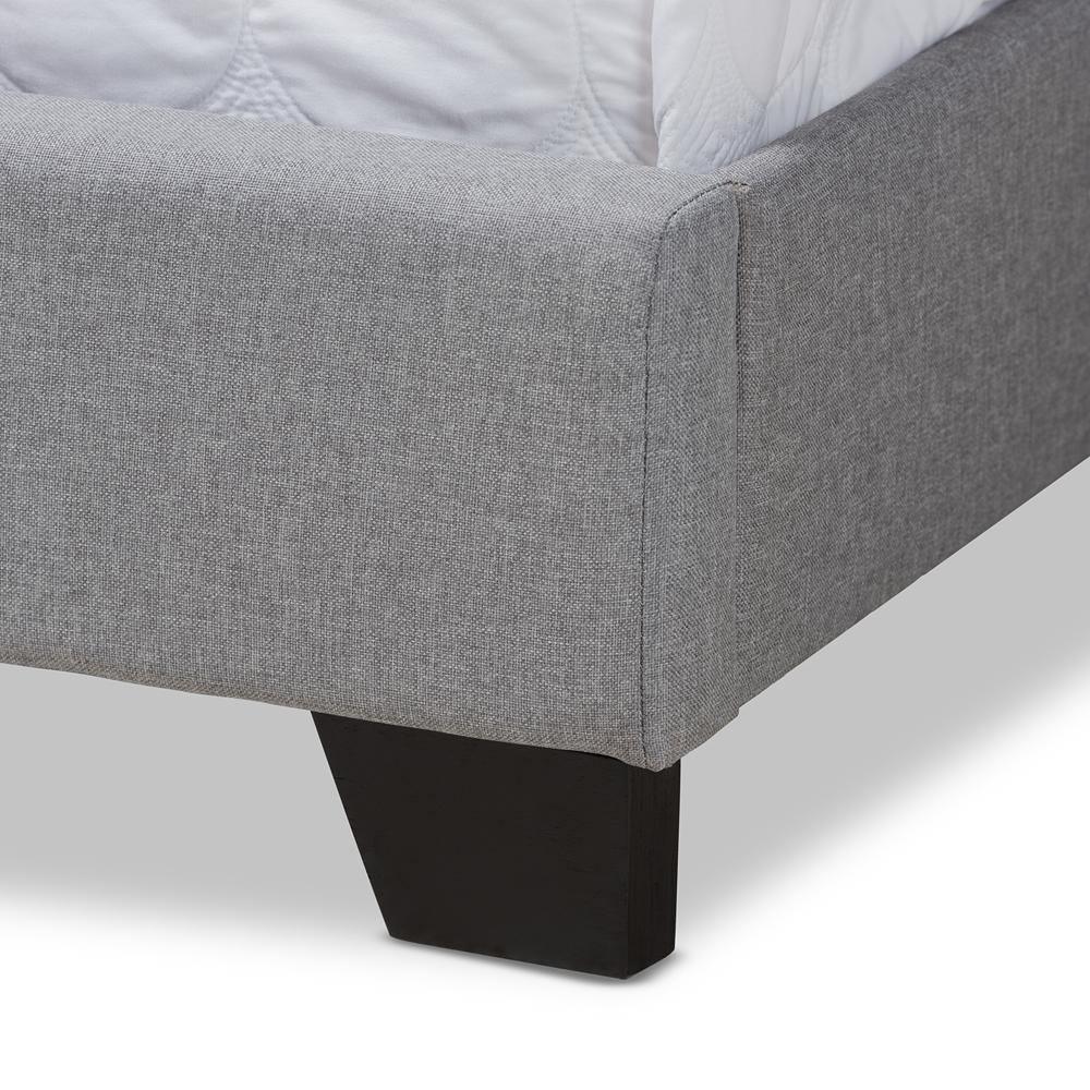Brady Modern and Contemporary Light Grey Fabric Upholstered Full Size Bed FredCo