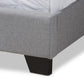 Brady Modern and Contemporary Light Grey Fabric Upholstered Full Size Bed FredCo