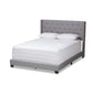 Brady Modern and Contemporary Light Grey Fabric Upholstered Full Size Bed FredCo