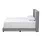 Brady Modern and Contemporary Light Grey Fabric Upholstered Full Size Bed FredCo