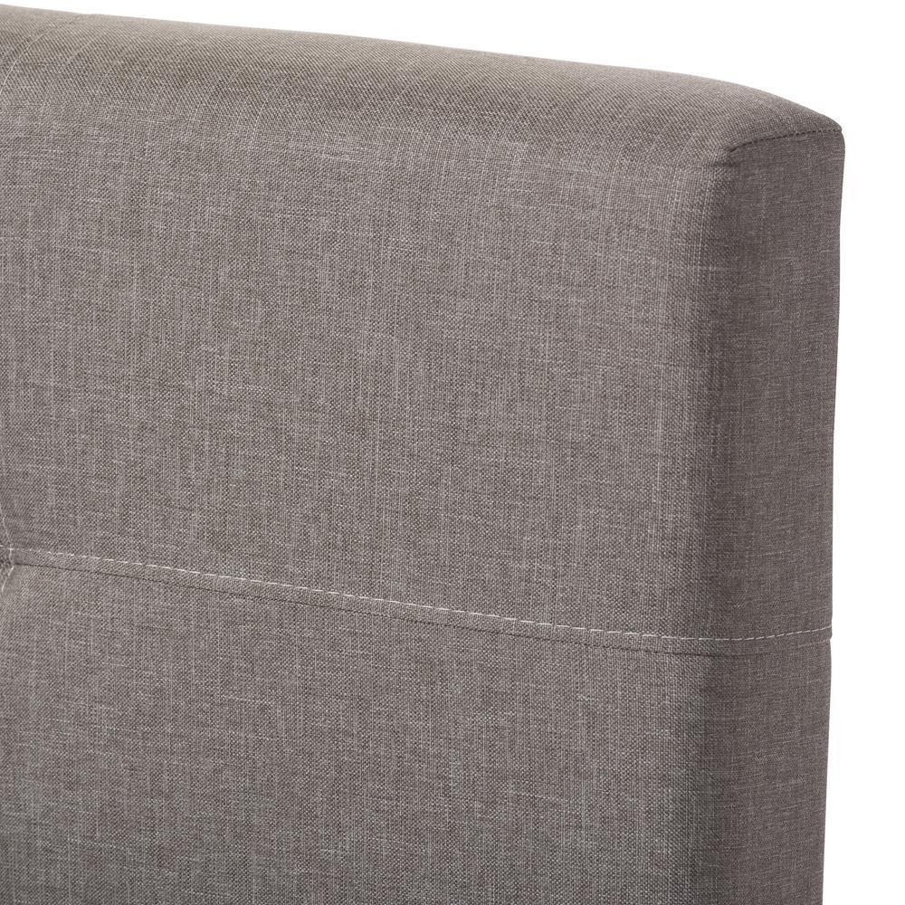 Brandy Modern and Contemporary Grey Fabric Upholstered King Size Platform Bed with Storage Drawer FredCo