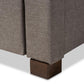 Brandy Modern and Contemporary Grey Fabric Upholstered King Size Platform Bed with Storage Drawer FredCo