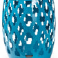 Branson Modern and Contemporary Blue Finished Metal Outdoor Side Table FredCo