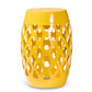 Branson Modern and Contemporary Yellow Finished Metal Outdoor Side Table FredCo