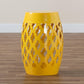 Branson Modern and Contemporary Yellow Finished Metal Outdoor Side Table FredCo
