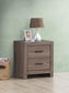 Brantford 2-drawer Nightstand Barrel Oak 207042 Coaster FredCo