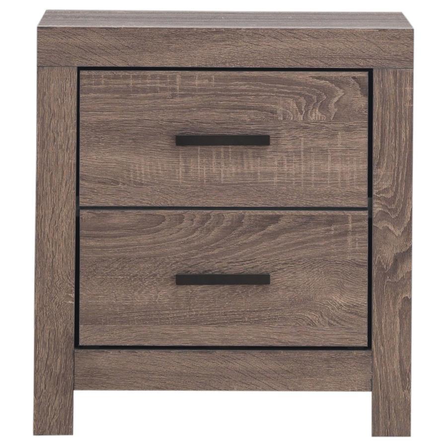 Brantford 2-drawer Nightstand Barrel Oak 207042 Coaster FredCo