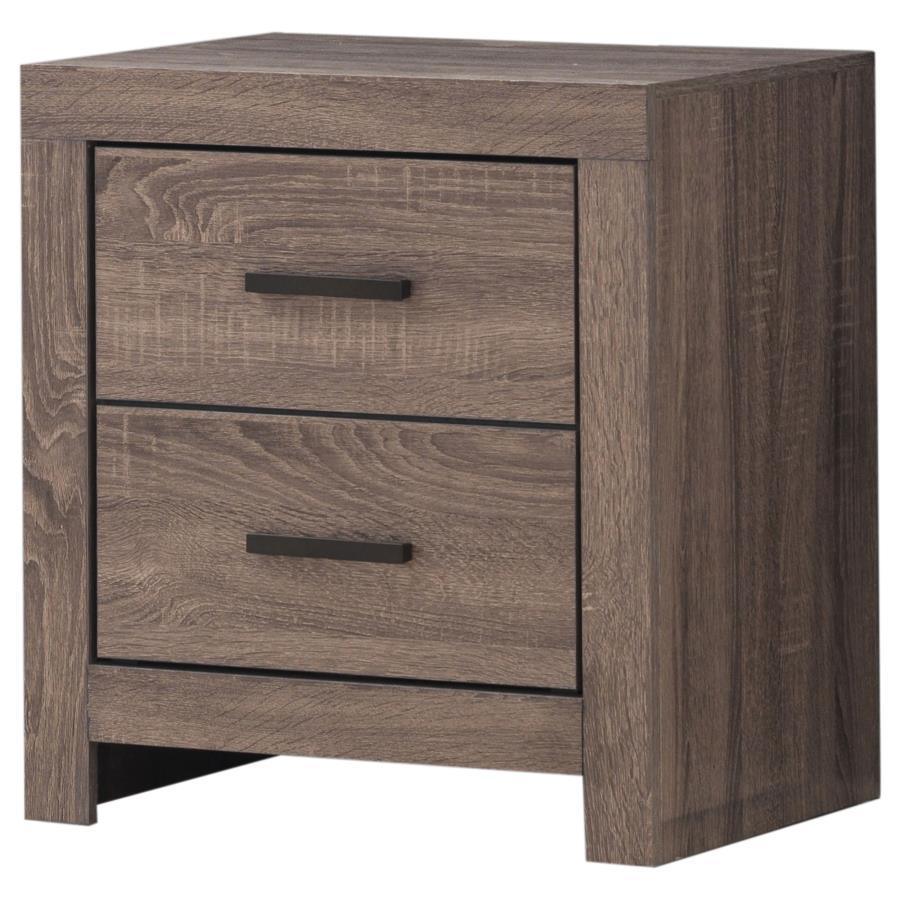 Brantford 2-drawer Nightstand Barrel Oak 207042 Coaster FredCo