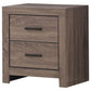 Brantford 2-drawer Nightstand Barrel Oak 207042 Coaster FredCo