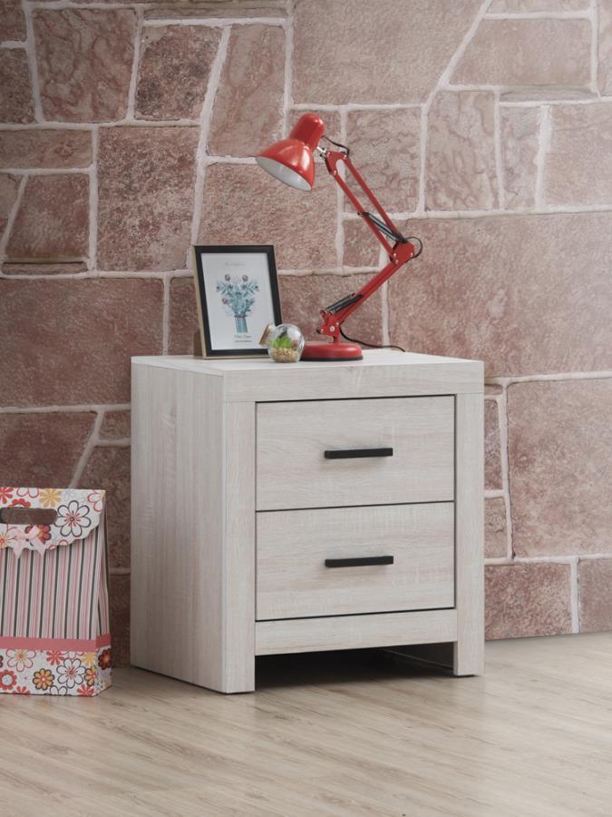 Brantford 2-drawer Nightstand Coastal White 207052 Coaster FredCo