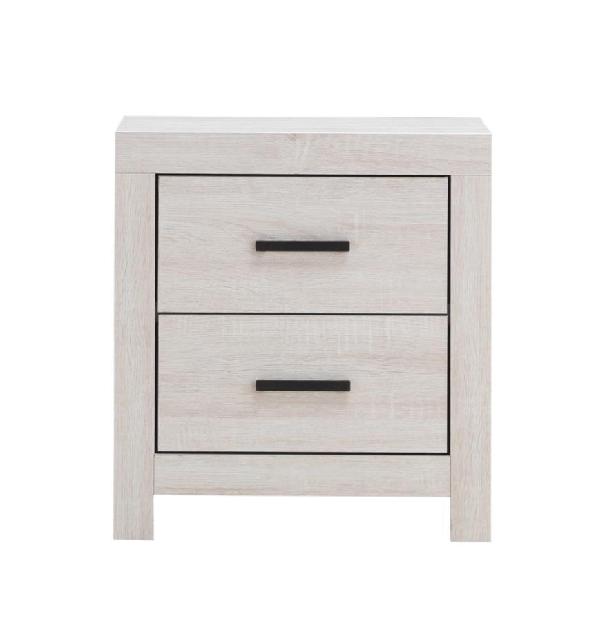 Brantford 2-drawer Nightstand Coastal White 207052 Coaster FredCo