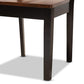 Brava Modern and Contemporary Two-Tone Dark Brown and Walnut Brown Finished Wood 5-Piece Dining Set FredCo