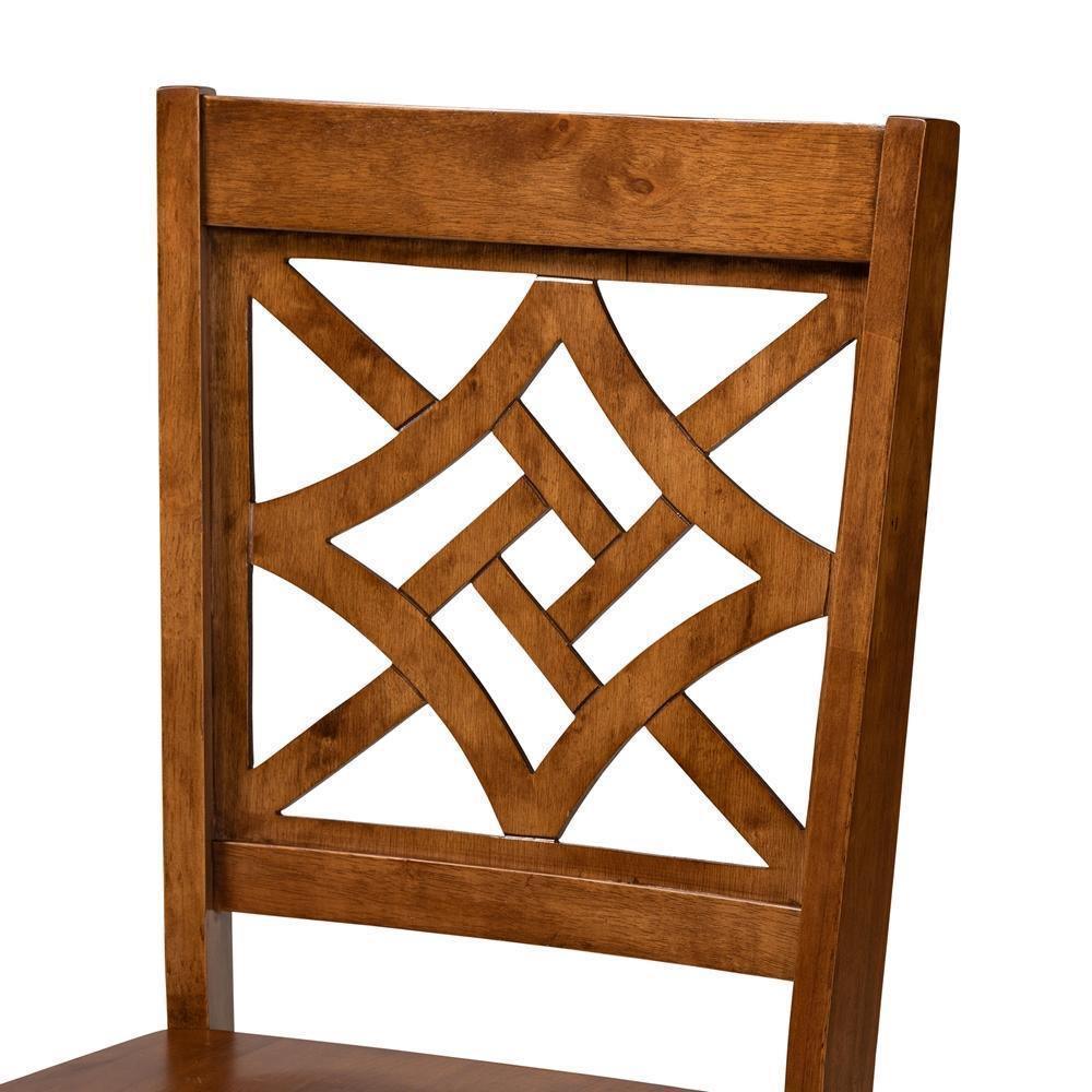 Brava Modern and Contemporary Walnut Brown Finished Wood 5-Piece Dining Set FredCo