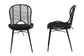 Brenna Modern Bohemian Black Finished Rattan and Metal Dining Chair FredCo