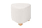 Brielle Modern and Contemporary Ivory Boucle Upholstered and Natural Brown Finished Wood Ottoman FredCo