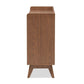 Brighton Mid-Century Modern White and Walnut Wood 6-Drawer Storage Dresser FredCo
