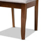 Brigitte Modern and Contemporary Grey Fabric Upholstered and Walnut Brown Finished Wood 4-Piece Dining Chair Set FredCo
