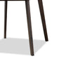 Britte Mid-Century Modern Beige Fabric Upholstered Dark Oak Brown Finished 5-Piece Wood Dining Set FredCo