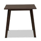Britte Mid-Century Modern Dark Oak Brown Finished Square Wood Dining Table FredCo