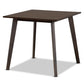Britte Mid-Century Modern Dark Oak Brown Finished Square Wood Dining Table FredCo