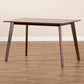 Britte Mid-Century Modern Transitional Walnut Brown Finished Rectangular Wood Dining Table FredCo