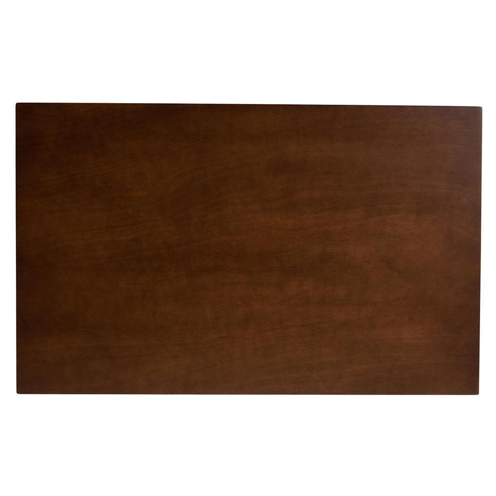 Britte Mid-Century Modern Transitional Walnut Brown Finished Rectangular Wood Dining Table FredCo