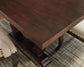 Brockway Cove Trestle Dining Table Antique Java 110311 Coaster FredCo