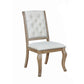 Brockway Cove Tufted Side Chairs Cream and Barley Brown (Set of 2) 110292 Coaster FredCo