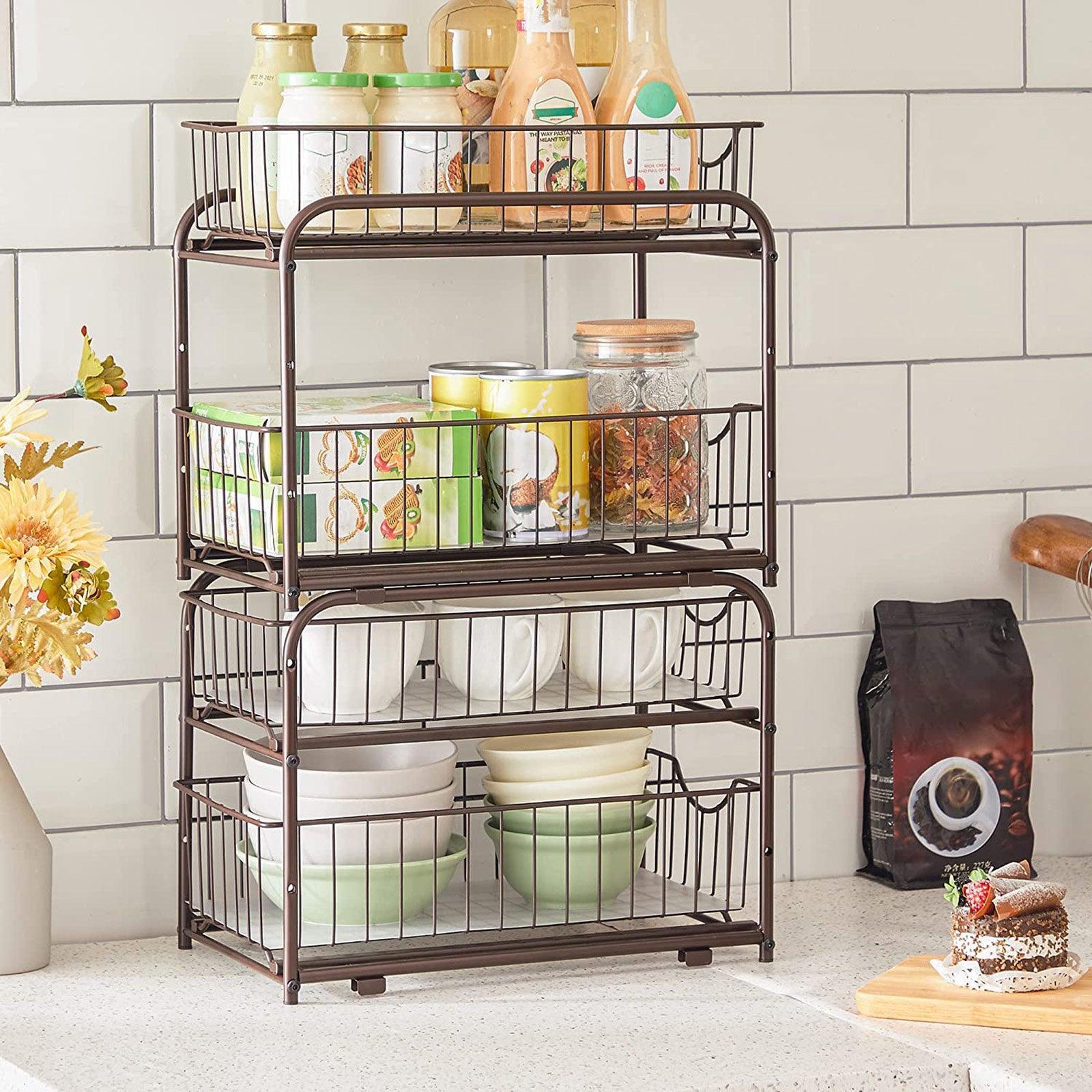 Bronze 2-Tier Pull-Out Cabinet Organizer FredCo