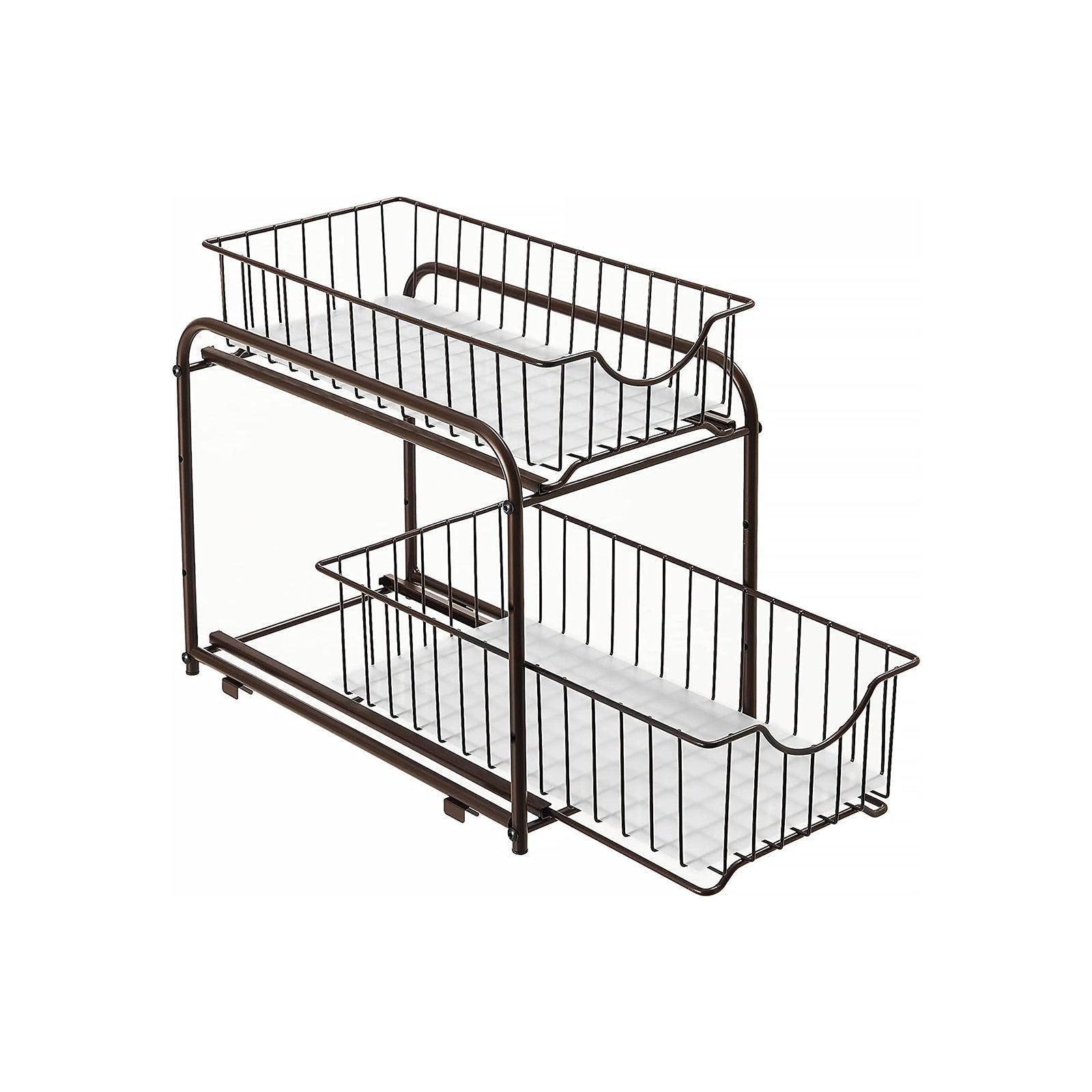 Bronze 2-Tier Pull-Out Cabinet Organizer FredCo