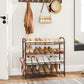 Bronze 4-Tier Shoe Rack Storage Organizer FredCo
