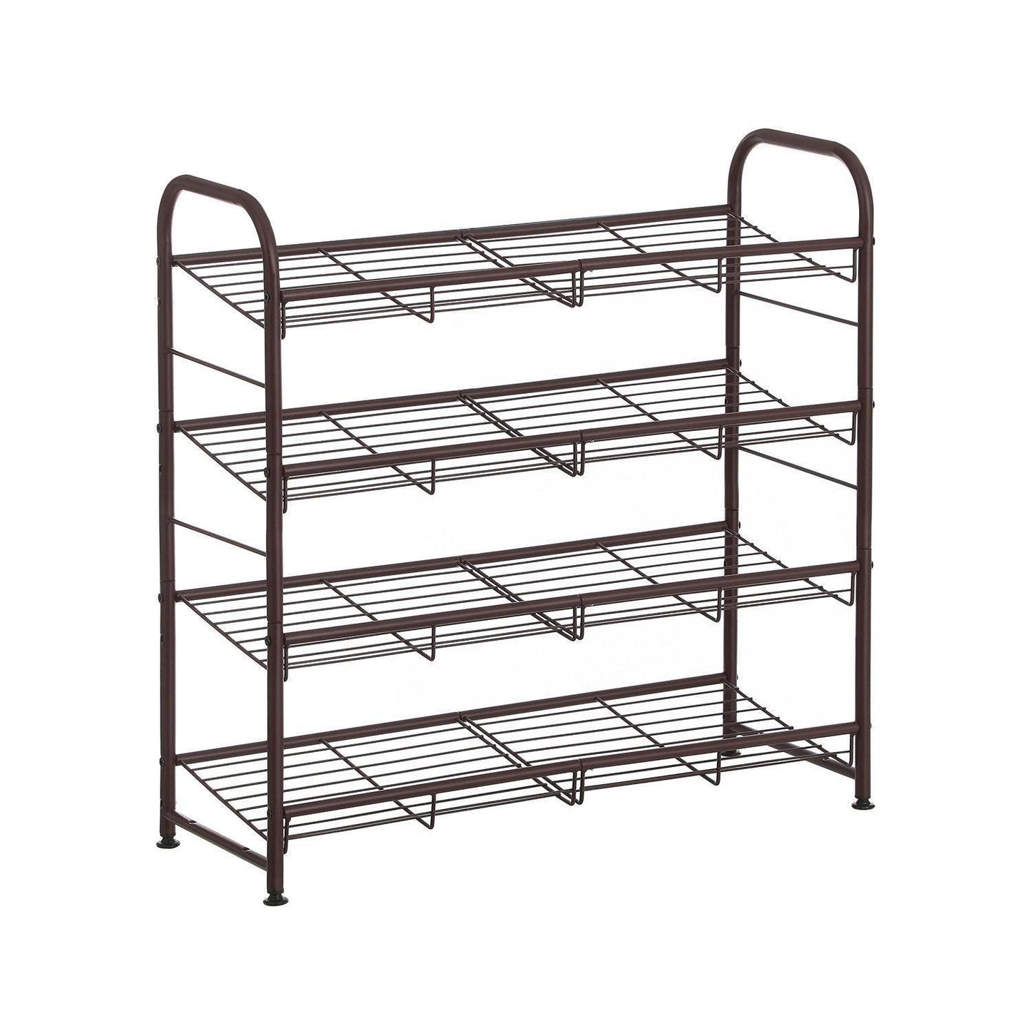 Bronze 4-Tier Shoe Rack Storage Organizer FredCo