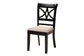Brooke Modern Beige Fabric and Dark Brown Finished Wood 5-Piece Dining Set FredCo