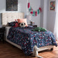 Brookfield Modern and Contemporary Beige Fabric Twin Size Bed FredCo