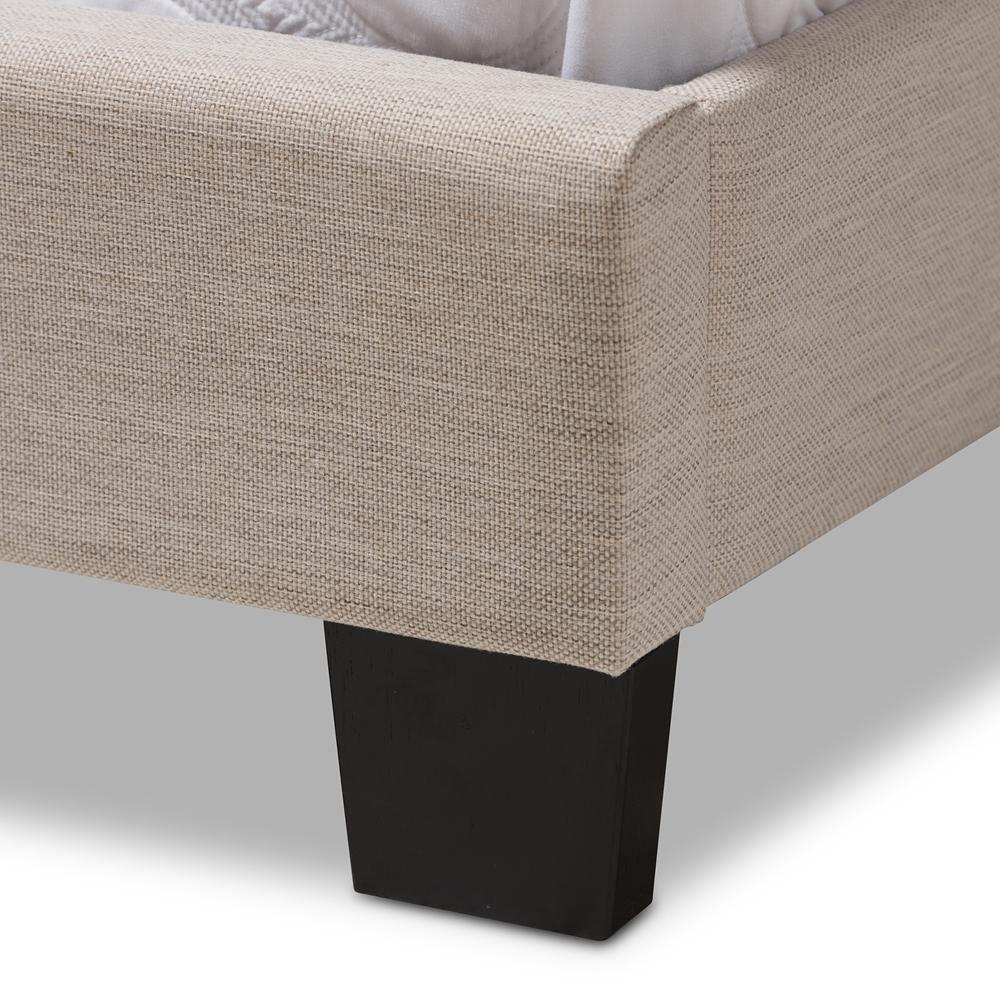 Brookfield Modern and Contemporary Beige Fabric Twin Size Bed FredCo