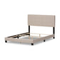 Brookfield Modern and Contemporary Beige Fabric Upholstered Grid-tufting Queen Size Bed FredCo