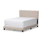Brookfield Modern and Contemporary Beige Fabric Upholstered Grid-tufting Queen Size Bed FredCo