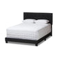 Brookfield Modern and Contemporary Charcoal Grey Fabric Full Size Bed FredCo