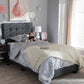 Brookfield Modern and Contemporary Charcoal Grey Fabric Twin Size Bed FredCo