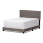 Brookfield Modern and Contemporary Grey Fabric Upholstered Grid-tufting Queen Size Bed FredCo