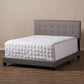 Brookfield Modern and Contemporary Grey Fabric Upholstered Grid-tufting Queen Size Bed FredCo