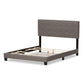 Brookfield Modern and Contemporary Grey Fabric Upholstered Grid-tufting Queen Size Bed FredCo