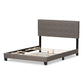 Brookfield Modern and Contemporary Grey Fabric Upholstered Grid-tufting Queen Size Bed FredCo