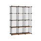 Browmn & Black Cube Storage Organizer with Metal Wire FredCo