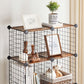 Browmn & Black Cube Storage Organizer with Metal Wire FredCo