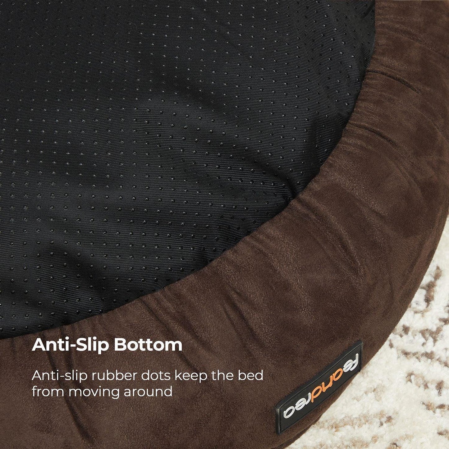 Brown 19.7 Inches Donut Dog Bed FredCo